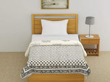 Cotton Single Size Quilt/ Rajai Hand Block Print for Light Winters (60x90 Inches) Rajai Razai