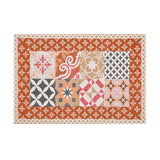King Size Pure Cotton Hand Block Print Bedsheet (Orange Chokdi)