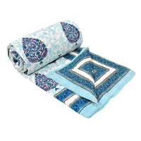 King Size Quilt/Rajai Cotton Hand Block Print  (90 inch X 108 inch) Rajai Razai