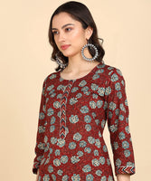 maroon kurti