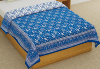 Cotton Single Size Quilt Hand Block Print for Light Winters (60x90 Inches) Rajai Razai