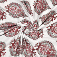 Cotton Dohar / Blanket King Bed Size Hand Block Printed (Grey Motifs Reversible)