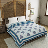 King Size Quilt/Rajai Cotton Hand Block Print  (90 inch X 108 inch) Rajai Razai