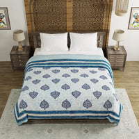 King Size Quilt/Rajai Cotton Hand Block Print  (90 inch X 108 inch) Rajai Razai