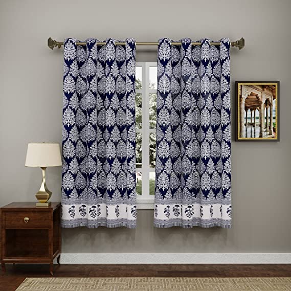 blue curtain