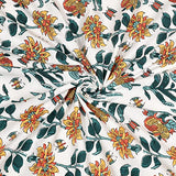 King Size Pure Cotton Hand Block Print Bedsheet (Green Yellow Gad)