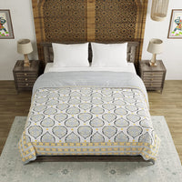 King Size Quilt/Rajai Cotton Hand Block Print  (90 inch X 108 inch) Rajai Razai