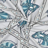 BLOCKS OF INDIA Diwan Set Cotton 8 Piece | Deewan Printed Bedsheet Sets for Living Room Hall (Set of 8 Piece, 1-Bed Sheet | 2-Bolster Cover | 5-Cushion Cover (Color 18)