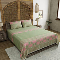green bedsheet