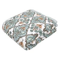 Cotton Single Size Quilt Hand Block Print for Light Winters (60x90 Inches) Rajai Razai