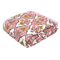 Cotton Single Size Quilt Hand Block Print for Light Winters (60x90 Inches) Rajai Razai