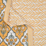 Cotton Single Size Quilt Hand Block Print for Light Winters (60x90 Inches) Rajai Razai