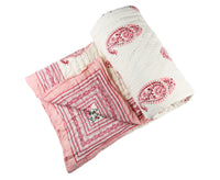 King Size Quilt/Rajai Cotton Hand Block Print  (90 inch X 108 inch) Rajai Razai