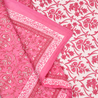 Cotton Single Size Quilt Hand Block Print for Light Winters (60x90 inches) Rajai Razai 