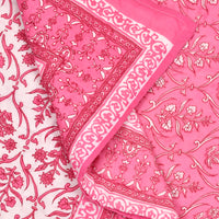 Cotton Single Size Quilt Hand Block Print for Light Winters (60x90 inches) Rajai Razai 
