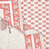 Cotton Single Size Quilt/Rajai Hand Block Print for Light Winters (60x90 Inches) Rajai Razai