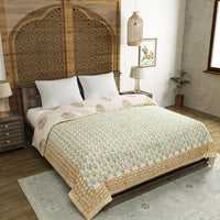 King Size Quilt/Rajai Cotton Hand Block Print  (90 inch X 108 inch) Rajai Razai