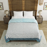 King Size Quilt/Rajai Cotton Hand Block Print  (90 inch X 108 inch) Rajai Razai