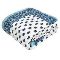 King Size Quilt/Rajai Cotton Hand Block Print  (90 inch X 108 inch) Rajai Razai
