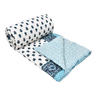 King Size Quilt/Rajai Cotton Hand Block Print  (90 inch X 108 inch) Rajai Razai