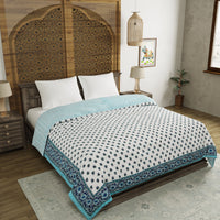 King Size Quilt/Rajai Cotton Hand Block Print  (90 inch X 108 inch) Rajai Razai