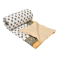 King Size Quilt/Rajai Cotton Hand Block Print  (90 inch X 108 inch) Rajai Razai