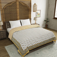 King Size Quilt/Rajai Cotton Hand Block Print  (90 inch X 108 inch) Rajai Razai