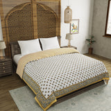 King Size Quilt/Rajai Cotton Hand Block Print  (90 inch X 108 inch) Rajai Razai