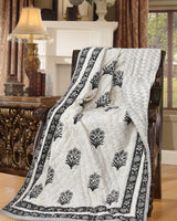 Cotton Single Size Quilt Hand Block Print for Light Winters (60x90 Inches) Rajai Razai