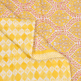 Cotton Single Size Quilt Hand Block Print for Light Winters (60x90 Inches) Rajai Razai