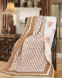 Cotton Single Size Quilt/Rajai Hand Block Print for Light Winters (60x90 Inches) Rajai Razai