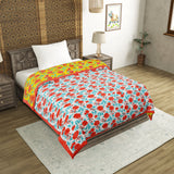 Cotton Single Size Quilt Hand Block Print for Light Winters (60x90 Inches) Rajai Razai
