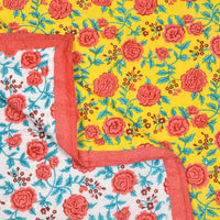 Cotton Single Size Quilt Hand Block Print for Light Winters (60x90 Inches) Rajai Razai