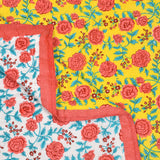 Cotton Single Size Quilt Hand Block Print for Light Winters (60x90 Inches) Rajai Razai