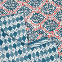Cotton Single Size Quilt Hand Block Print for Light Winters (60x90 Inches) Rajai Razai