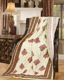 Cotton Single Size Quilt/Rajai Hand Block Print for Light Winters (60x90 Inches) Rajai Razai