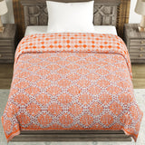 Cotton Single Size Quilt Hand Block Print for Light Winters (60x90 Inches) Rajai Razai