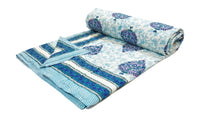 King Size Quilt/Rajai Cotton Hand Block Print  (90 inch X 108 inch) Rajai Razai